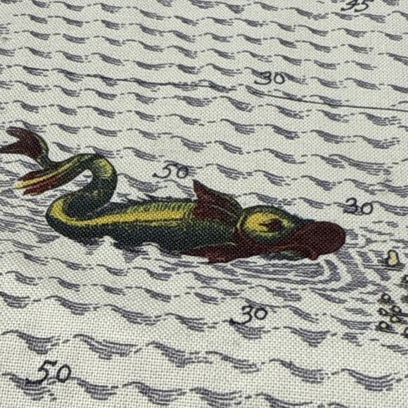 VTG The Mulberry Co Fabric Piece 55”x56” The Great Ocean Design ~ 1993 - Picture 9 of 10